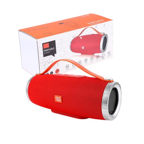 T&G PORTABLE BLUETOOTH SPEAKER TG109 HANDS-FREE CALLS/TF/AUX/FM 10W RED